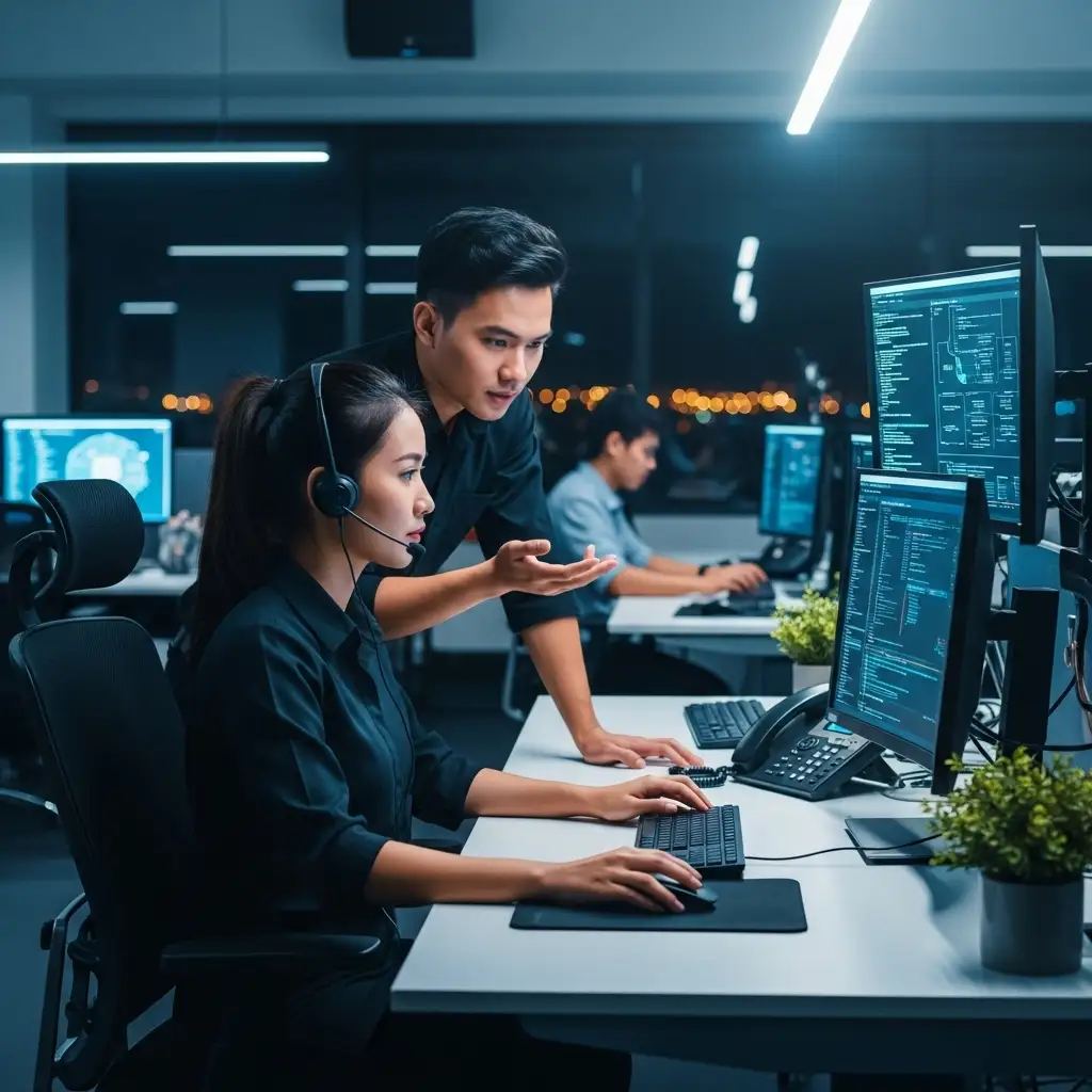 DevOps team monitoring dashboard